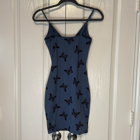 Butterfly Sleveless Blue Dress Size Small - Picture 8 of 14